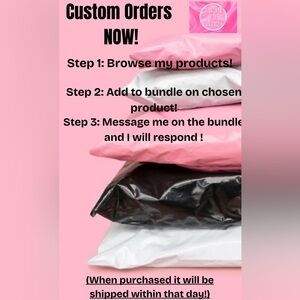 AVAILABLE FOR: CUSTOM ORDERS! 💗✨